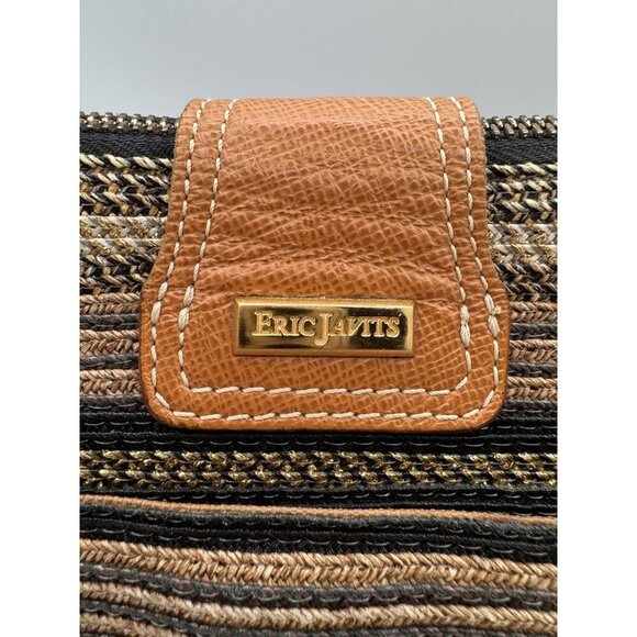 Eric Javits Purse Woven Straw Multicolor Gold Medium Shoulder Hand Bag $480 - Picture 10 of 16